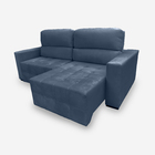 Sofá Plus 3 Lugares 2,10 Metros Veludo - 24 Marinho