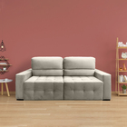 Sofá Plus 4 Lugares 2,30 Metros Veludo - 02 Bege