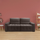 Sofá Plus 4 Lugares 2,30 Metros Veludo - 17 Chocolate