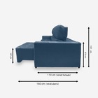 Sofá Plus 5 Lugares 2,70 Metros Veludo - 24 Marinho