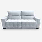 Sofá Plus 5 Lugares 2,70 Metros Veludo - 26 Prata