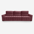 Sofá Plus 6 Lugares 2,90 Metros Veludo - 22 Bordô