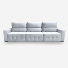 Sofá Plus 6 Lugares 3,20 Metros Veludo - 26 Prata