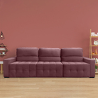 Sofá Plus 6 Lugares 3,50 Metros Veludo - 22 Bordô