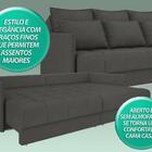 Sofá Poesia 2,30m Retrátil E Reclinável Velosuede Cinza - Net