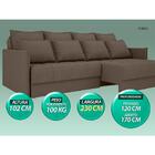 Sofá Poesia 2,30m Retrátil E Reclinável Velosuede Marrom - Ne