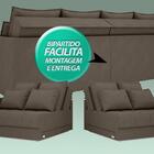 Sofá Poesia 2,30m Retrátil E Reclinável Velosuede Marrom - Ne