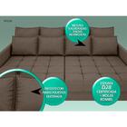 Sofá Poesia 2,30m Retrátil E Reclinável Velosuede Marrom - Ne