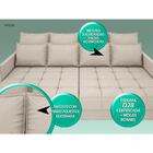 Sofá Poesia 2,60m Retrátil E Reclinável Velosuede Areia - Net