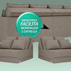 Sofá Poesia 2,60m Retrátil E Reclinável Velosuede Bege - Nets