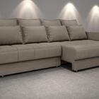 Sofá Poesia 2,60m Retrátil E Reclinável Velosuede Bege - Nets