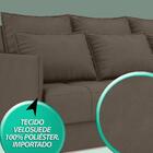 Sofá Poesia 2,60m Retrátil E Reclinável Velosuede Marrom - Ne