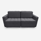 Sofá Pollo 2 Lugares 1,50 Metros Veludo - 10 Cinza Grafite