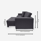 Sofá Pollo 2 Lugares 1,50 Metros Veludo - 10 Cinza Grafite