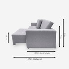 Sofá Pollo 6 Lugares 2,70 Metros Linho - 05 Cinza