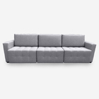 Sofá Pollo 6 Lugares 3,00 Metros Linho - 05 Cinza