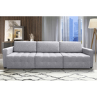 Sofá Pollo 8 Lugares 3,60 Metros Linho - 05 Cinza