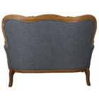 Sofá Poltrona Imperador Capitone 2 Lugares Imbuia E Linho Cin