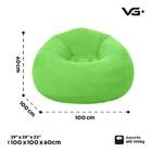 Sofá Poltrona Puff Inflável Deluxe Aveludado VG+ Verde