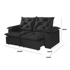 Sofá Porto Madero 3 Lugares Retrátil E Reclinável 200cm Tecid