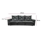 Sofá Porto Madero 5 Lugares Retrátil E Reclinável 270cm 3 Mód