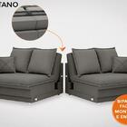 Sofá Positano 1,80m Sem Caixa, Retrátil E Reclinável Velosued