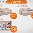 Sofá Positano 1,80m Sem Caixa, Retrátil E Reclinável Velosued