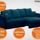 Sofá Positano 1,80m Sem Caixa, Retrátil E Reclinável Velosued