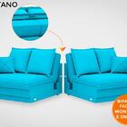 Sofá Positano 1,80m Sem Caixa, Retrátil E Reclinável Velosued