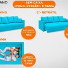 Sofá Positano 1,80m Sem Caixa, Retrátil E Reclinável Velosued