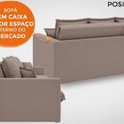 Sofá Positano 1,80m Sem Caixa, Retrátil E Reclinável Velosued
