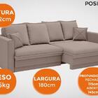 Sofá Positano 1,80m Sem Caixa, Retrátil E Reclinável Velosued