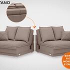 Sofá Positano 1,80m Sem Caixa, Retrátil E Reclinável Velosued