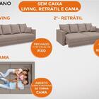 Sofá Positano 1,80m Sem Caixa, Retrátil E Reclinável Velosued