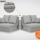 Sofá Positano 2,00m Sem Caixa, Retrátil E Reclinável Velosued