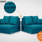 Sofá Positano 2,00m Sem Caixa, Retrátil E Reclinável Velosued