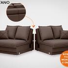 Sofá Positano 2,00m Sem Caixa, Retrátil E Reclinável Velosued