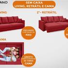 Sofá Positano 2,00m Sem Caixa, Retrátil E Reclinável Velosued