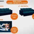 Sofá Positano 2,20m Sem Caixa, Retrátil E Reclinável Velosued