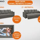 Sofá Positano 2,40m Sem Caixa, Retrátil E Reclinável Velosued