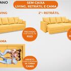 Sofá Positano 2,40m Sem Caixa, Retrátil E Reclinável Velosued