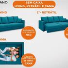 Sofá Positano 2,60m Sem Caixa, Retrátil E Reclinável Velosued