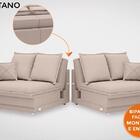 Sofá Positano 2,60m Sem Caixa, Retrátil E Reclinável Velosued