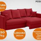 Sofá Positano 2,60m Sem Caixa, Retrátil E Reclinável Velosued