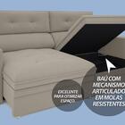 Sofá Premier 2,23m Retrátil E Reclinável Com Baú Velosuede Ar