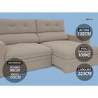 Sofá Premier 2,23m Retrátil E Reclinável Com Baú Velosuede Ar