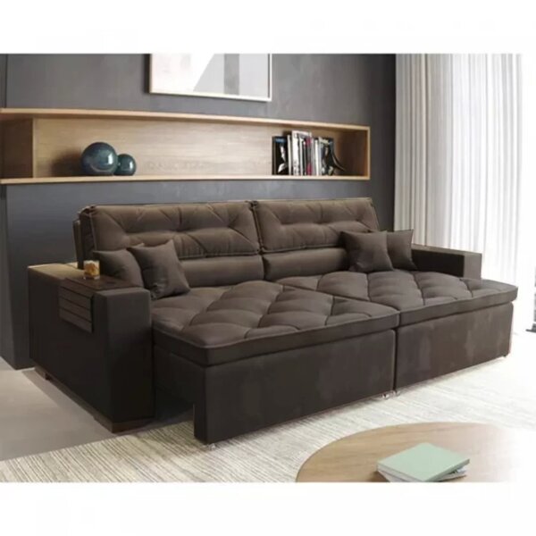 Sofá Prime 3 Lugares, Retrátil, Reclinável, 2,05m Com Molas Y