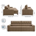 Sofá Prime 5 Lugares Retrátil E Reclinável, 2,65m Com Molas Y