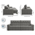 Sofá Prime 5 Lugares Retrátil E Reclinável, 2,65m Com Molas Y