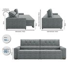 Sofá Prime 5 Lugares Retrátil E Reclinável, 2,90m Com Molas Y